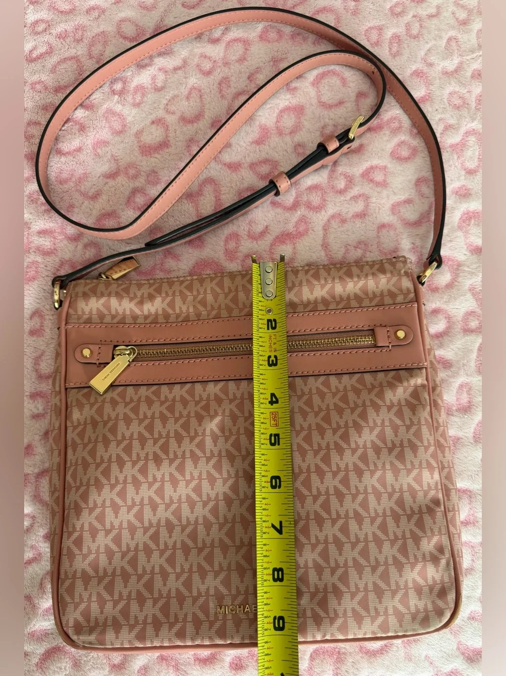 Michael Kors Blush Pink Signature Crossbody Bag  Canvas Women’s